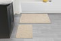 Mijölnir Juego de Alfombrillas de Baño de Algodón 100% Marrón Claro